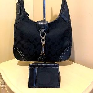 Coach mini hobo bag with coach card holder bundle